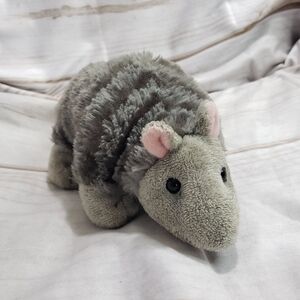 Aurora Armadillo Mini Flopsie Plush 8" Stuffed Animal Toy Year 2017 Gray Striped